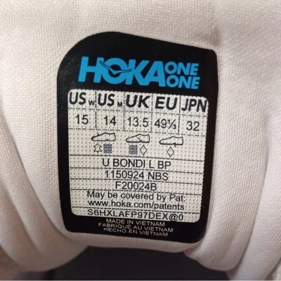 HOKA Bondi L 'Vibrant Bloom' Nimbus Cloud Nimbus Cloud Running Shoes men 14 w 15 - Picture 8 of 8